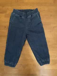 【美品】ユニクロ 80cm 裏ボアデニムパンツ レギンス ジーンズ