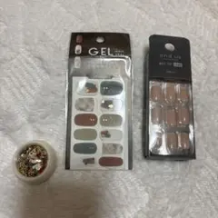 and usネイルチップ　ジェルネイルシール　ネイルパーツ　3点セットまとめ売り