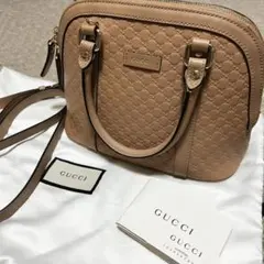 gucci マイクロGGグッチシマ2way ショルダー　ハンドバッグ