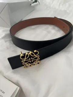 けーさん　リバーシブル アナグラム ベルトスムースカーフ　ブラックタン ダンヒル dunhill ベルト 30mm 85サイズ リバーシブル