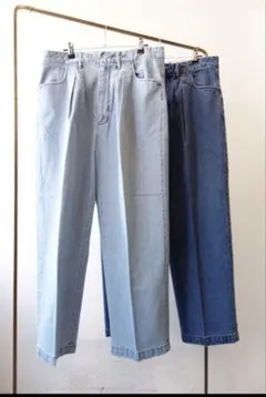 Farah ワイドシルエット　ツータックワイドデニムパンツ メンズのサムネイル