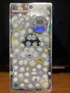 正規品　光るジュエルプチドロップシール　ストーンつき　シマエナガ