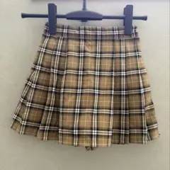 GIRLS プリーツミニスコート KIDS 120 ベージュ　UNIQLO