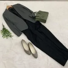 オフィスカジュアル きれいめコーデ売り 3点セット ノーカラージャケット