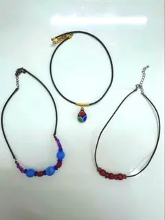 トンボ玉 ネックレス3セット　お得！　美品