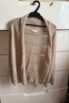 HusHusH カーディガン 夏 シースルー ブラウン