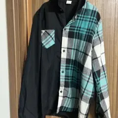 韓国子供服 異素材切替シャツ 140㎝〜150㎝