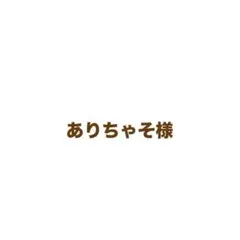 ありちゃそ様専用ページ