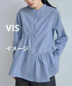 新品　タグ付き　VIS　アシンメトリーフレアーシャツのサムネイル