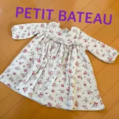 プチバトー 花柄　フリルカットソー