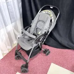 美品】アップリカ ラクーナクッションAC レザー マグネット グレー