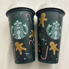 新品★Starbucks海外限定クリスマスリユーザブルカラーチェンジカップx2