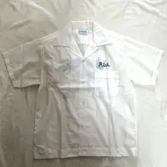 希少Hilton ボーリングシャツ ホワイト Rich刺繍Mサイズのサムネイル