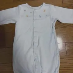 familiar 刺繍 ツーウェイ・ドレスオール　50〜60 水色　動物