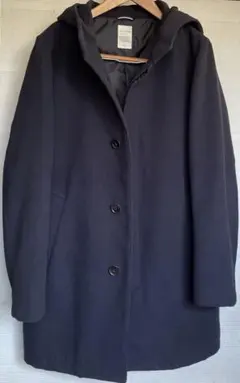 back number フード付き チェスターコート ブラック L