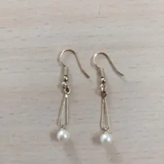 ゴールドメッキ　ホワイト　フープ　フックピアス