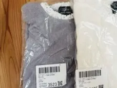 【オーガニック】プティマイン　襟付き長袖T ロンT 110cm グレー　1枚