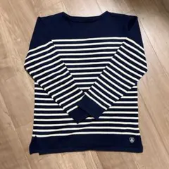 オーシバル カットソー ネイビー 4 ボーダー ウール クルーネック 秋冬
