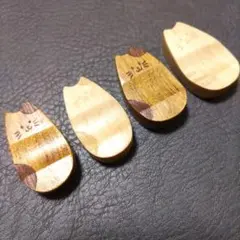 猫型 木製箸置き 4個セット