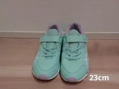 【新品】ASICS レーザービーム ミントグリーン ベルクロ 23センチ