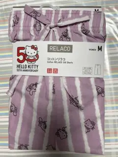 ユニクロ ハローキティ コットンリラコ ピンク M