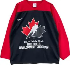 ナイキ　メンズトップス　赤・黒　L　カナダ　ホッケージャージ【4383】