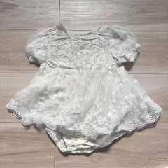 ベビー服　ベビーワンピース　花柄レースドレス 12-18M