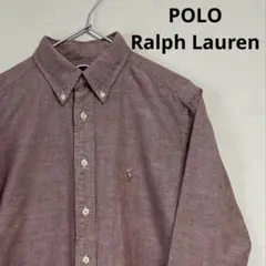 美品 90s POLO Ralph Lauren 長袖BDシャツ ワインレッド