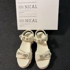 NICAL ビジュー付き厚底スポーツサンダル ホワイトのサムネイル