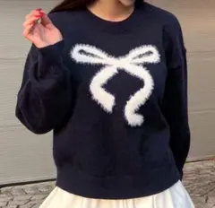 DAZY 女性用 ニットセーターリボン付き