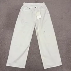 ensou. ダメージデニムパンツ アイボリー　30 ensou. ダメージデニムパンツ アイボリー 30 - メルカリ