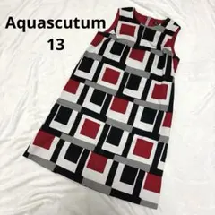 Aquascutum スクエア　ノースリーブ ワンピース　コットン　13 日本製のサムネイル