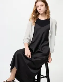 UNIQLO ライトVネックカーディガン ライトグレー S