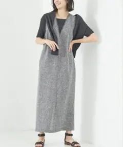 【超美品】Abahouse ノースリーブ ワンピース ツイードジャンパースカート