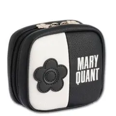 マリークワント　バイカラーデイジーキューボイドポーチ