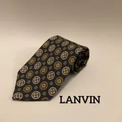 LANVIN 幾何学模様 シルクネクタイ
