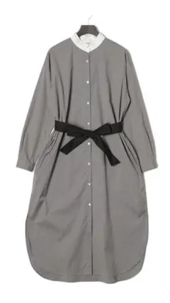 BLANC VERTシャツワンピース　グレー　長袖