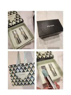 PRADA リップバーム ミニセット 3本入り ノベルティミラー付き ギフト