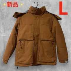 【中綿ジャケット】フード付き ブラウン 防寒 アウター 寒さ対策 おしゃれ 保温