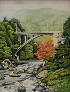 油彩画 風景画 アーチ橋 自動車 街並み キャンバス 油彩画 風景画 アーチ橋 自動車 街並み キャンバス - メルカリ
