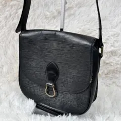 LOUIS VUITTON サンクルー ショルダーバッグ エピ ノワール レザー