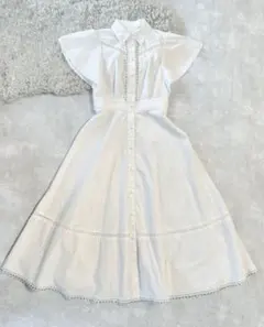 LOULOU WILLOUGHBYルールーウィルビー　ホワイト　ロングワンピース