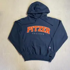 Champion PITZER カレッジ物 パーカー S ネイビー