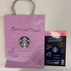 BLACKPINK + STARBUCKS ショップ袋、シール