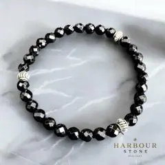 みぃじ様専用　15㎝に変更　6㎜オニキス64面カット