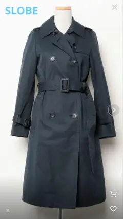 【SLOBE IENA】ネイビー トレンチコート ベルト付き