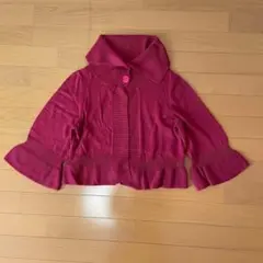 OFUON ワインレッド ニットカーディガンのサムネイル