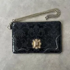 ANNA SUI アナスイムーンスターデザイン レザーコインケース パス