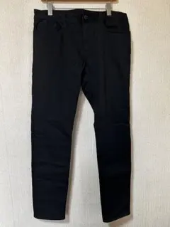 ワールドWORLD裏起毛ブラックスキニーデニム　XL 美品