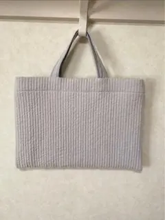 グレー キルティング トートバッグ